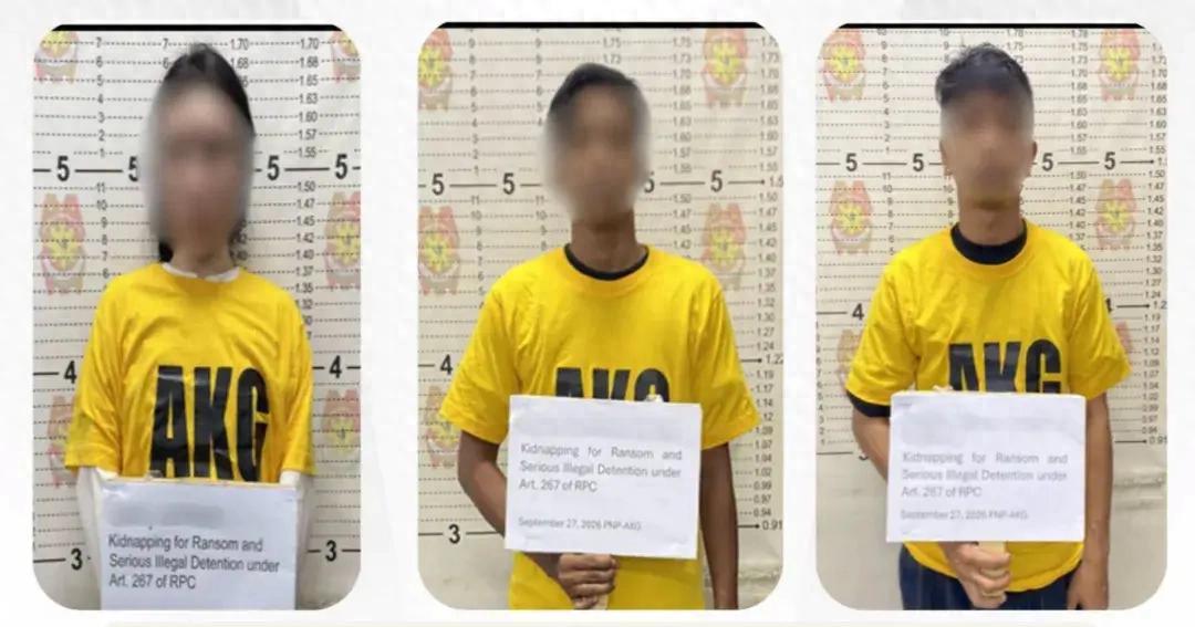 菲律宾警方集中出手打掉绑架团伙，成功救出一名被绑的中国女性，这伙人专门在网上哄骗