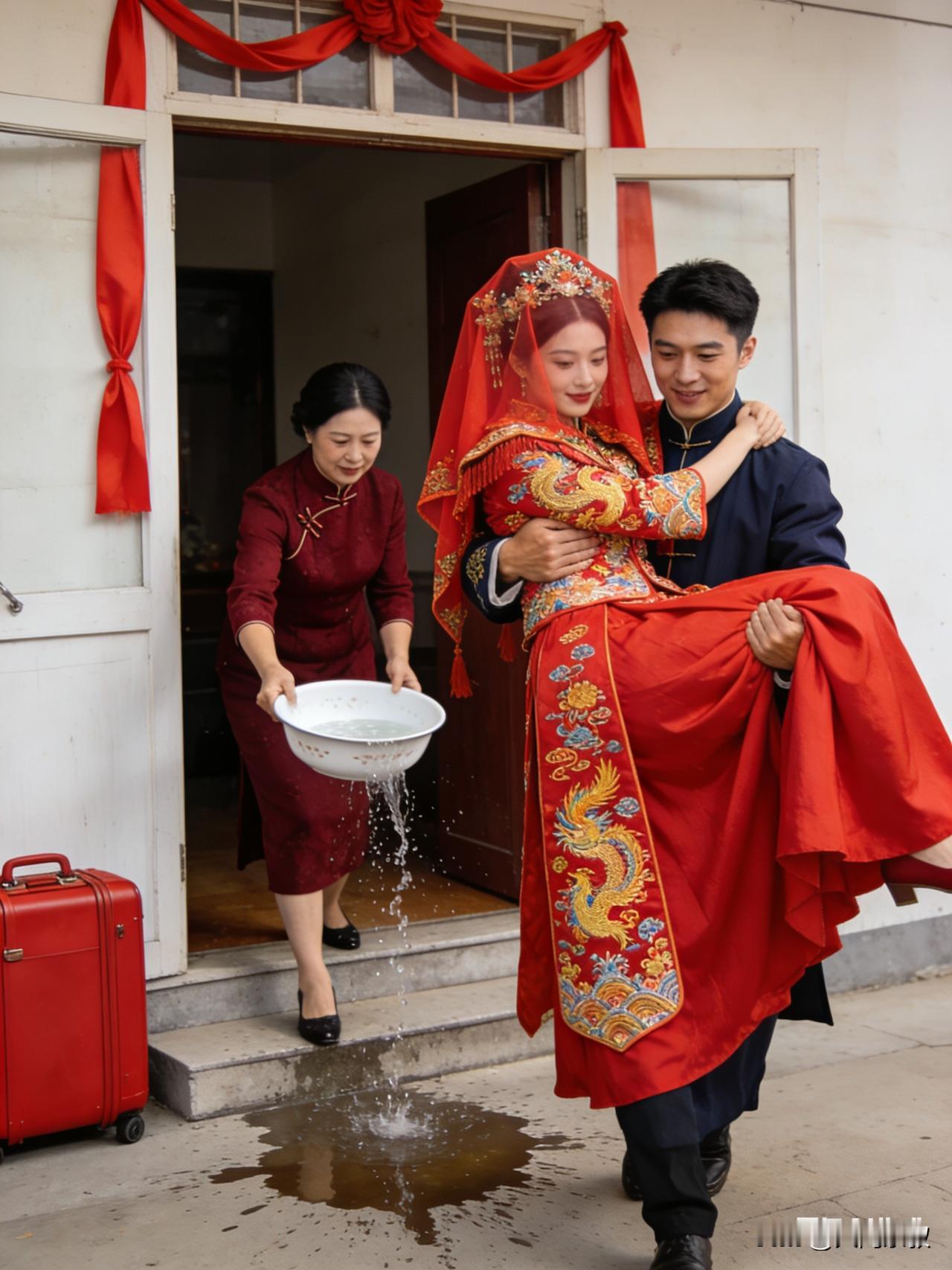 我出嫁的时候
亲眼看见妈妈泼了一盆水出去
就是被哥哥抱出家门送上婚车的时候
妈妈