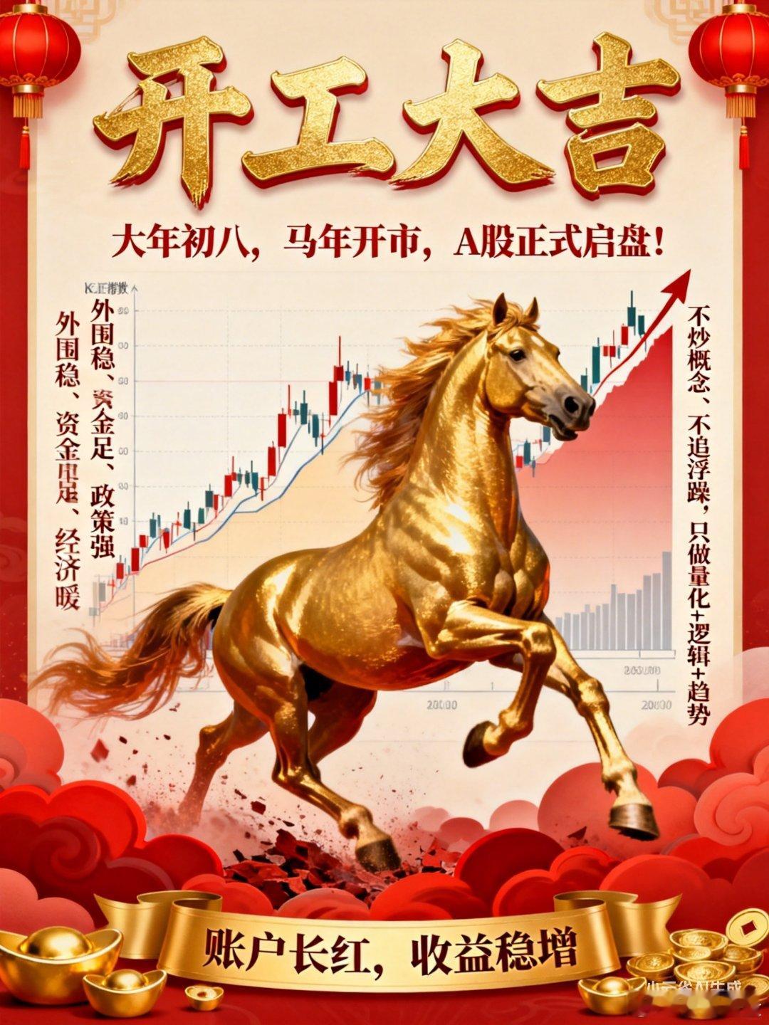 大年初八，马年开市，A股正式启盘！🐎假期多重利好共振：外围稳、资金足、政策强、