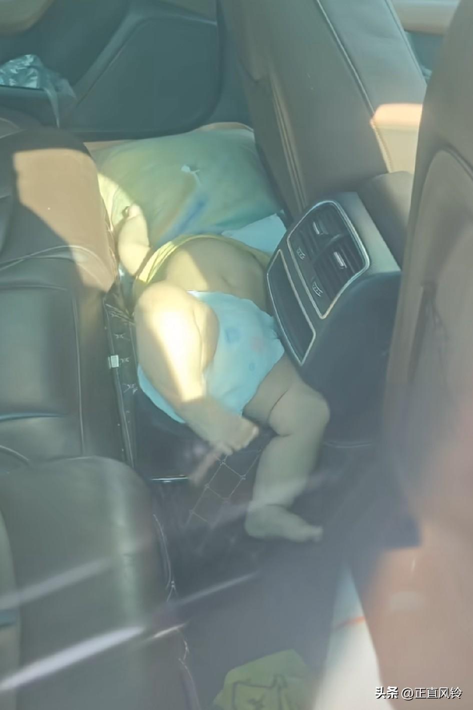 几个月婴儿在车内暴晒，孩子母亲父亲去逛超市了，路人报警十几分钟后才抱出，车里不开