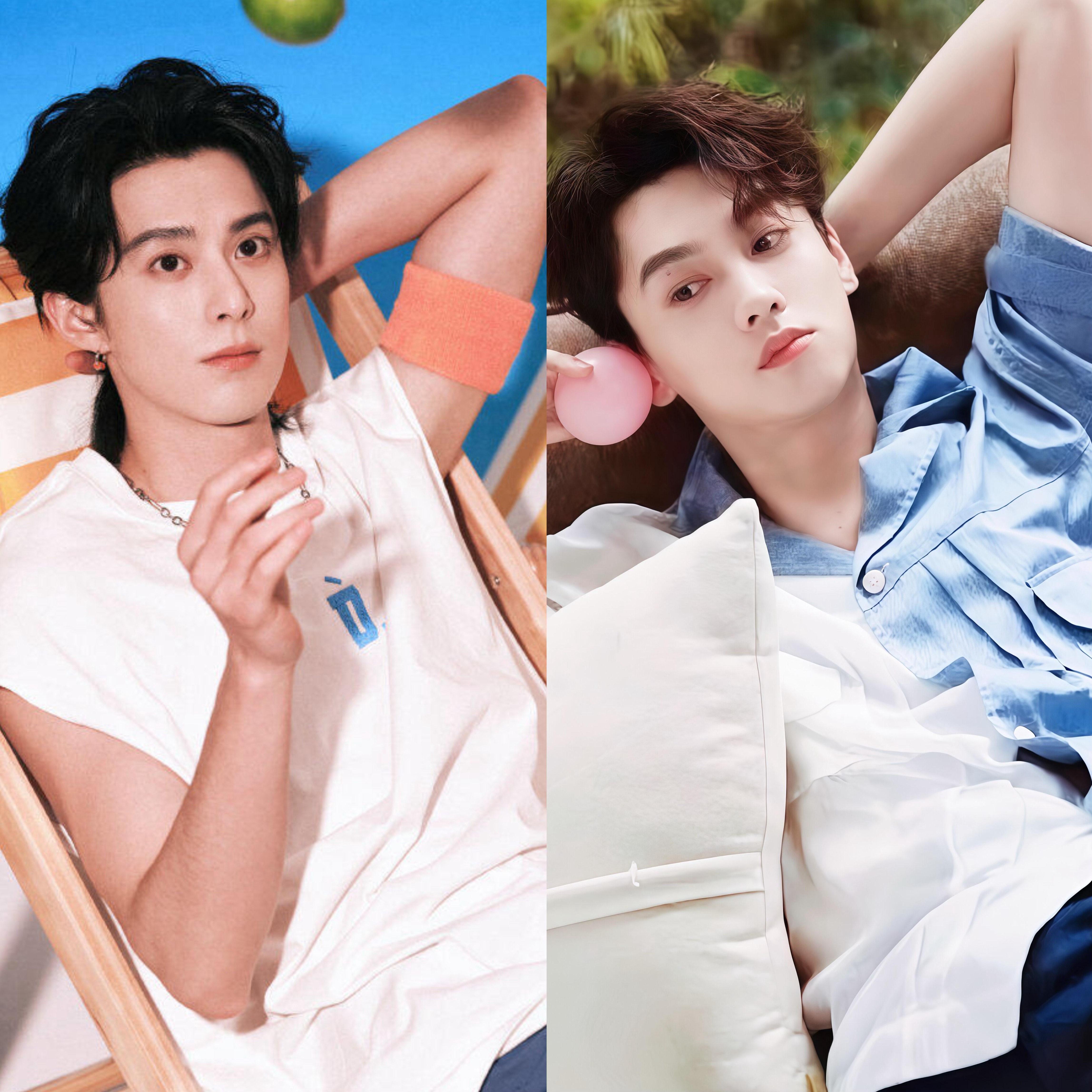 怪不得他俩粉丝能掐起来❗️因为喜欢同一类型的男明星有没有人觉得王鹤棣和田栩宁长得