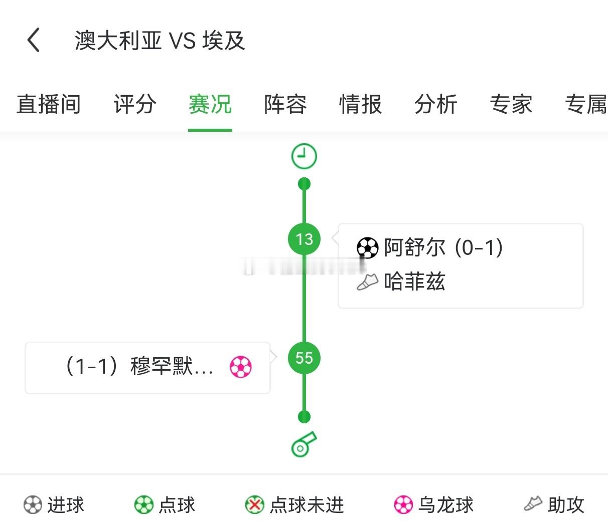 阿舒尔：哈尼你成心是不是？世界杯澳大利亚队埃及澳大利亚vs埃及