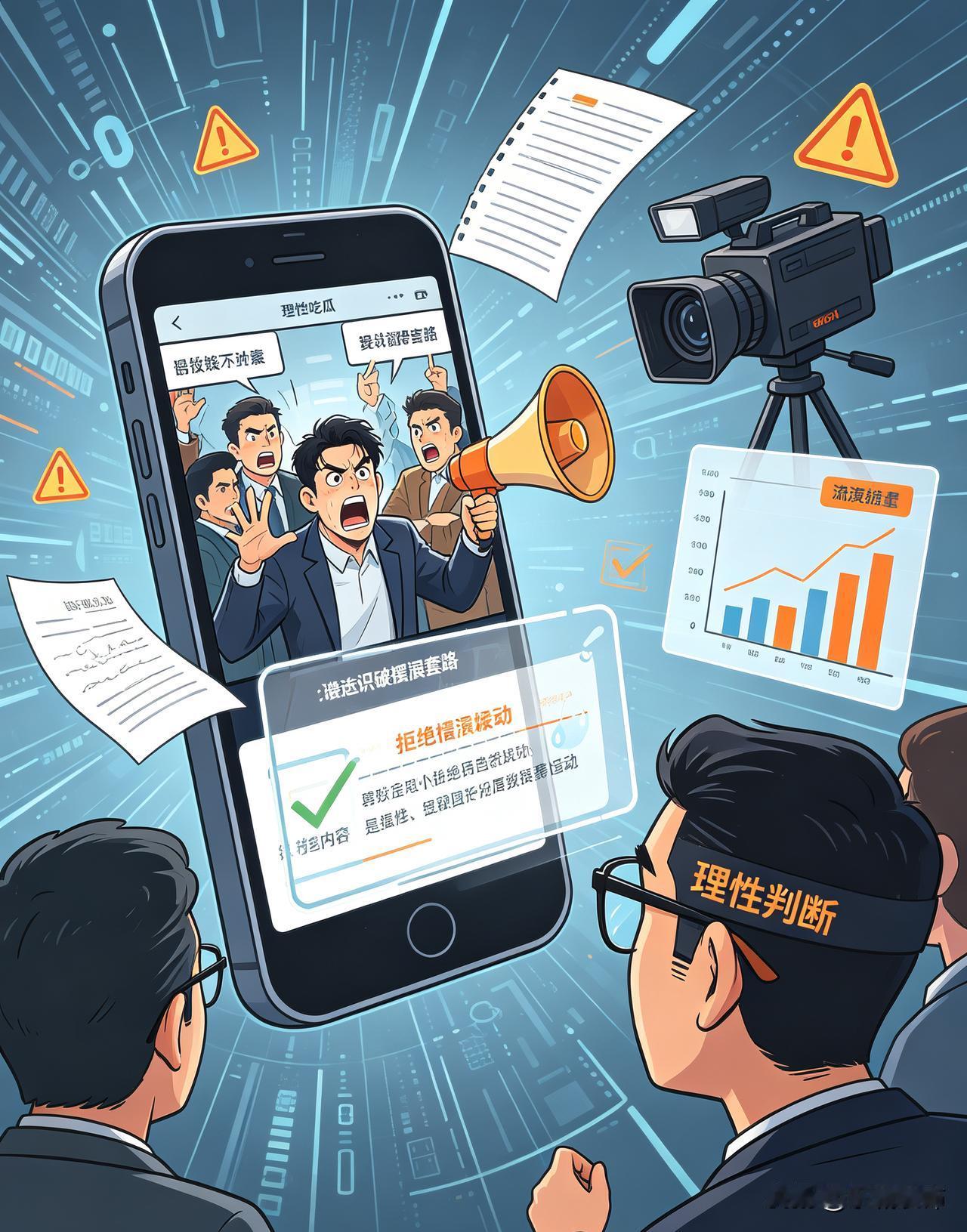 当下不少网红热衷剧本套路，靠摆演剧情制造冲突、博眼球引流，本质是流量至上的投机行