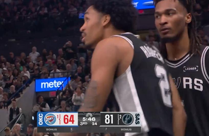 今天替补时刻打得真好 尤其是你 哈珀👍雷霆vs马刺nba季后赛