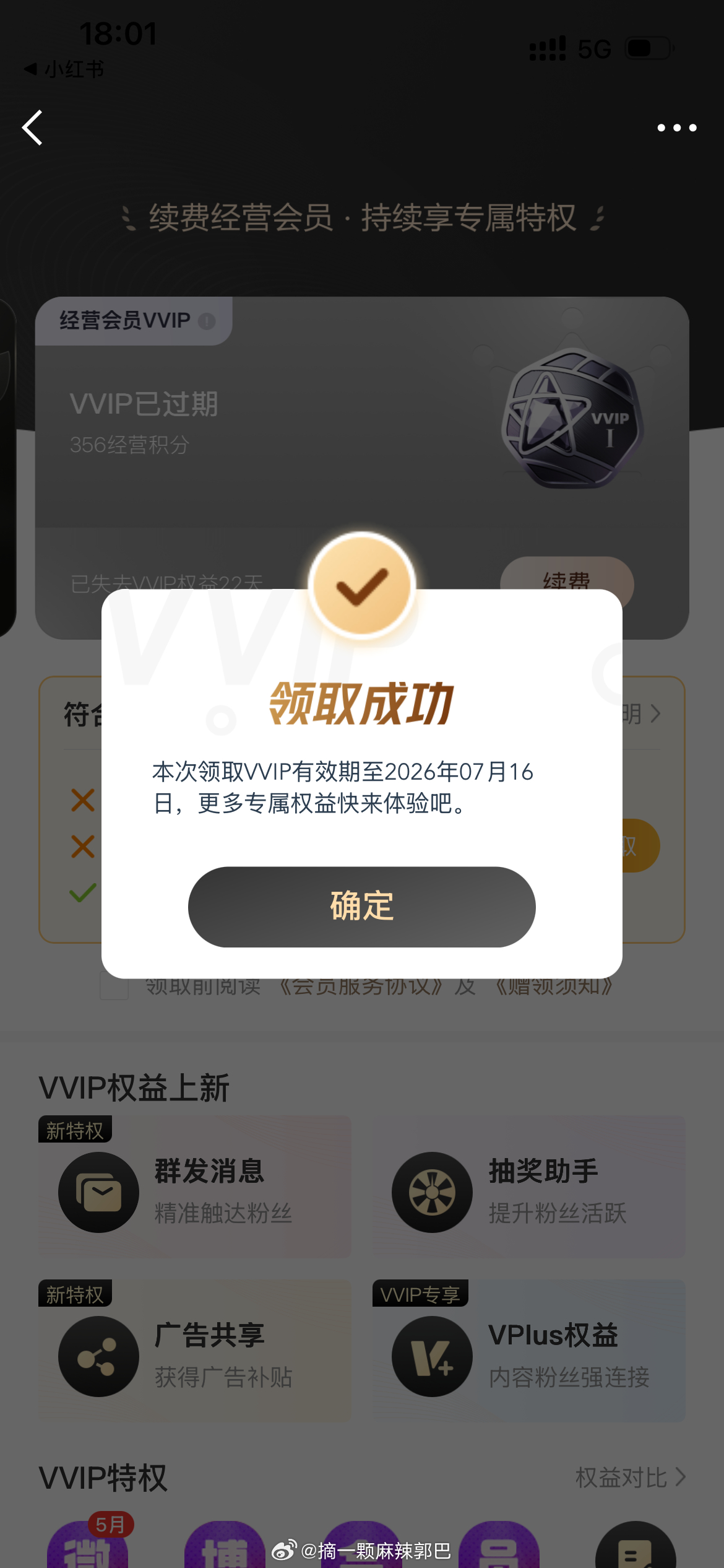 我的VVIP回来了半个月