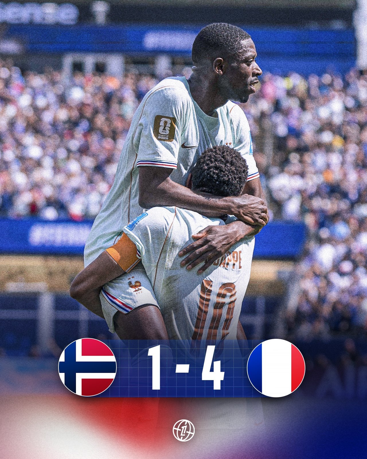 🆚 2026世界杯I组小组赛第3轮，挪威1-4法国🇫🇷 法国将以小组第一的