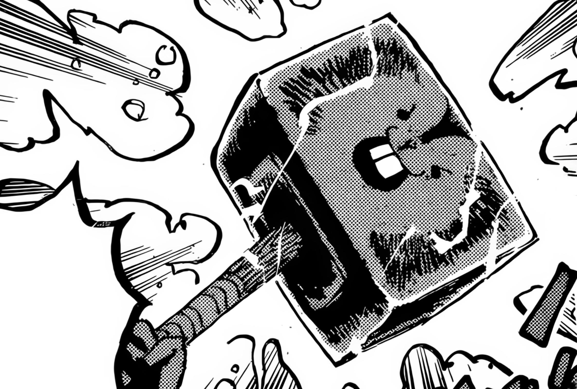 洛基和伊姆都打成这样了，尾田老师还不忘给铁雷，安排卖萌戏份