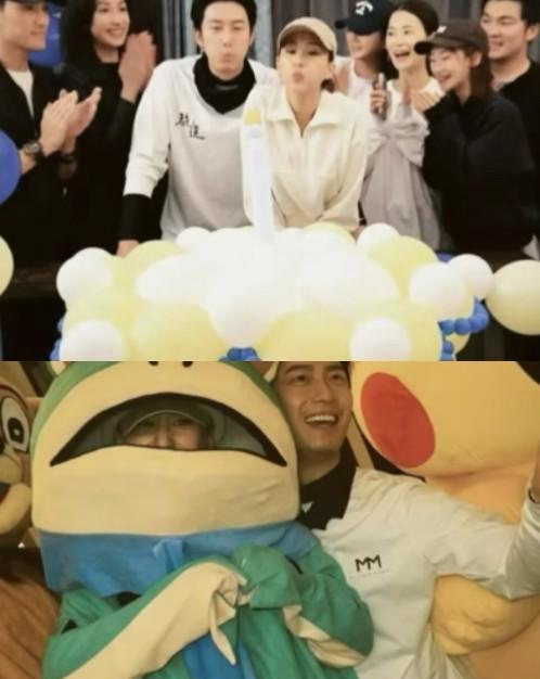 当全网热议青蛙玩偶服时，他们已悄悄注册了共同工作室。
生日派对上的甜蜜互动只是烟