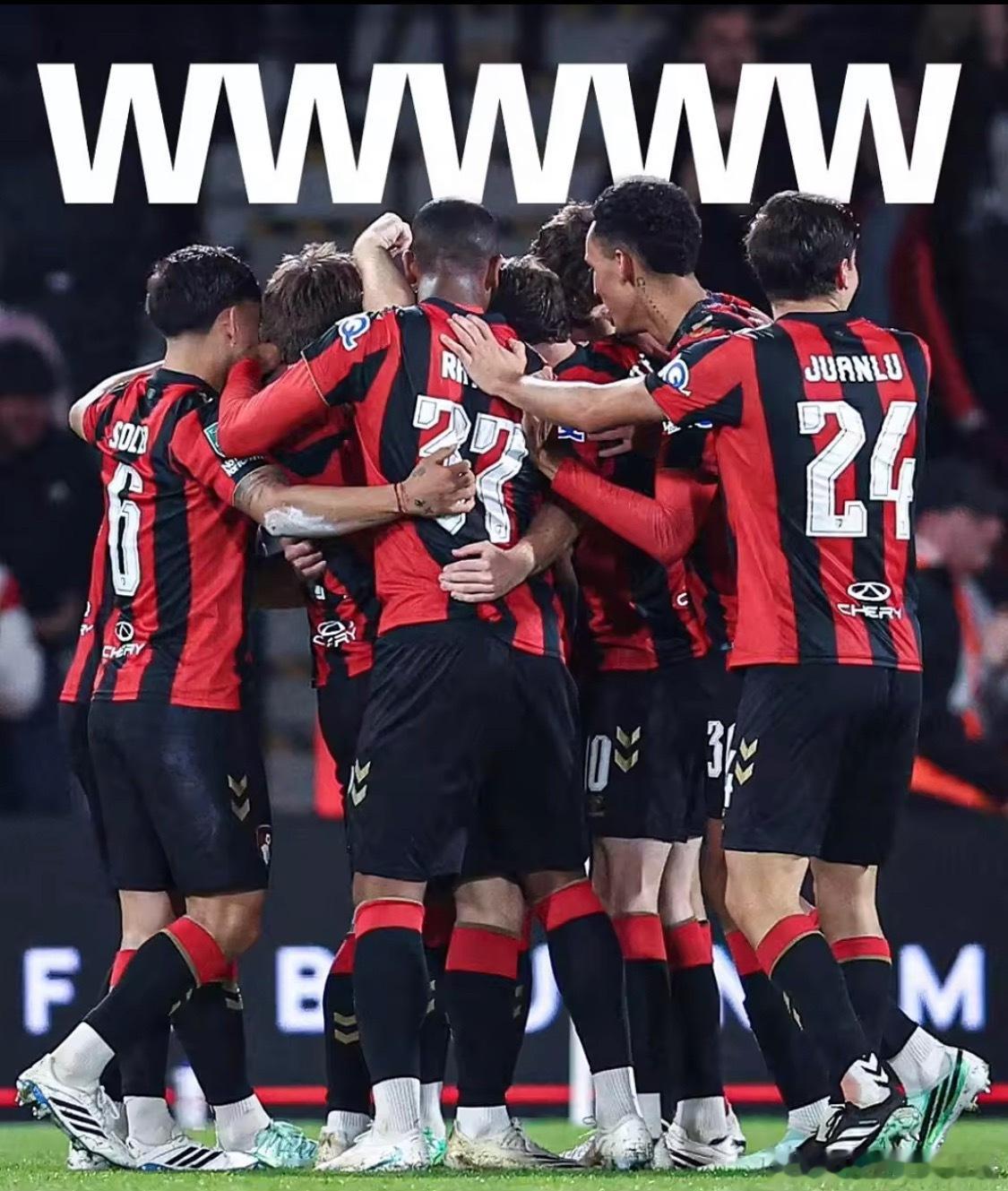 樱桃炸弹！伯恩茅斯5连胜，连场3-0横扫米兰&曼联&维拉10月29日凌晨结束的一