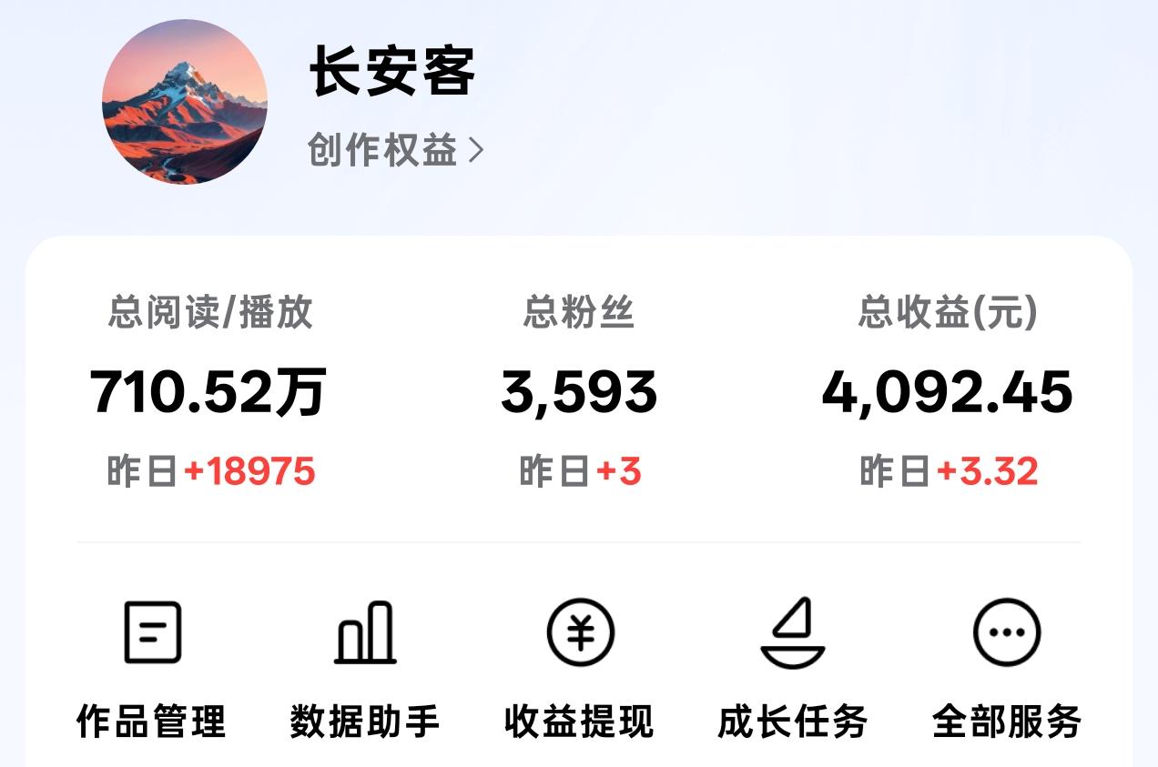 头条就不是立竿见影的事！
     有流量也好，冷清清没人看也罢，都得坚持写，不