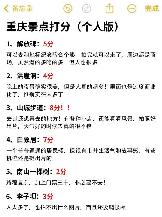 重庆3日游📍景点锐评（仅个人想法）