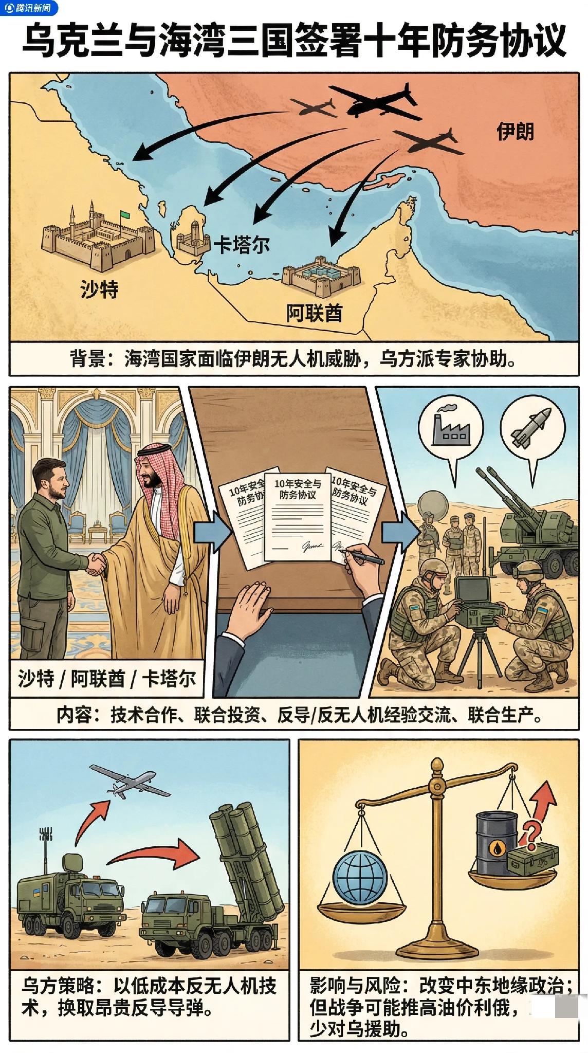 乌克兰还对外输出，介入中东了。
据德国新闻电视频道网站3月28日报道，乌克兰与沙