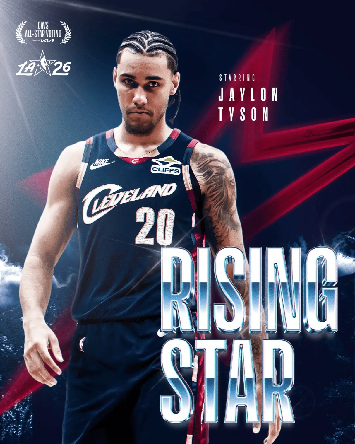 骑士克利夫兰骑士nba 骑士新星🌟泰森！恭喜泰森入选全明星新秀赛二年级队