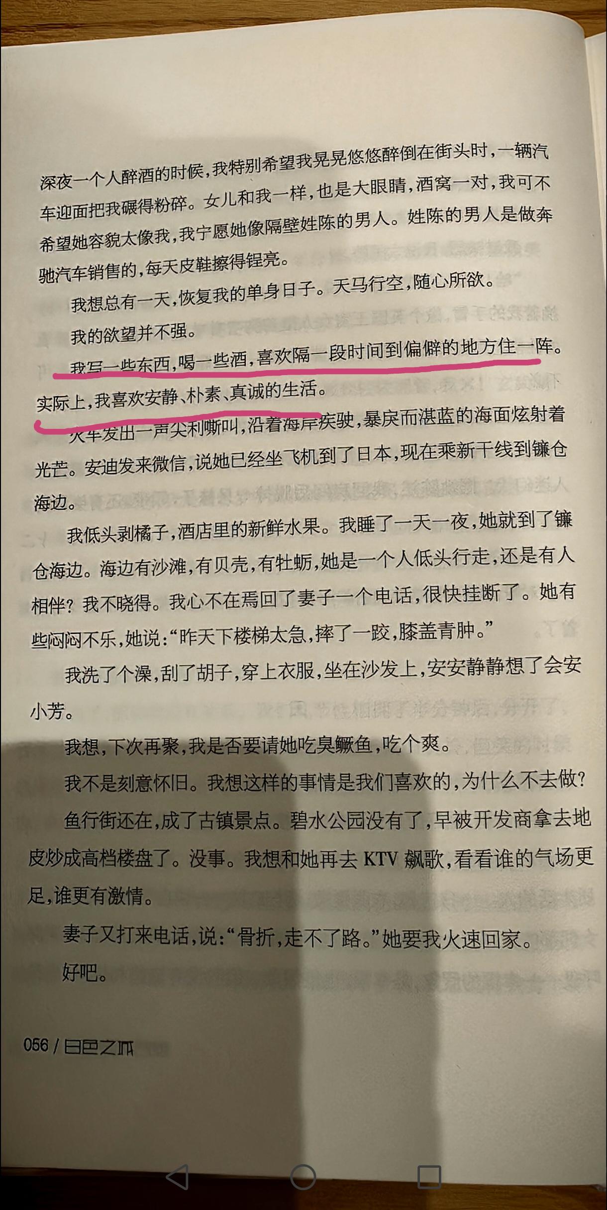 “我写一些东西，喝一些酒，喜欢隔一段时间到偏僻的地方住一阵。”

这写的不就是我