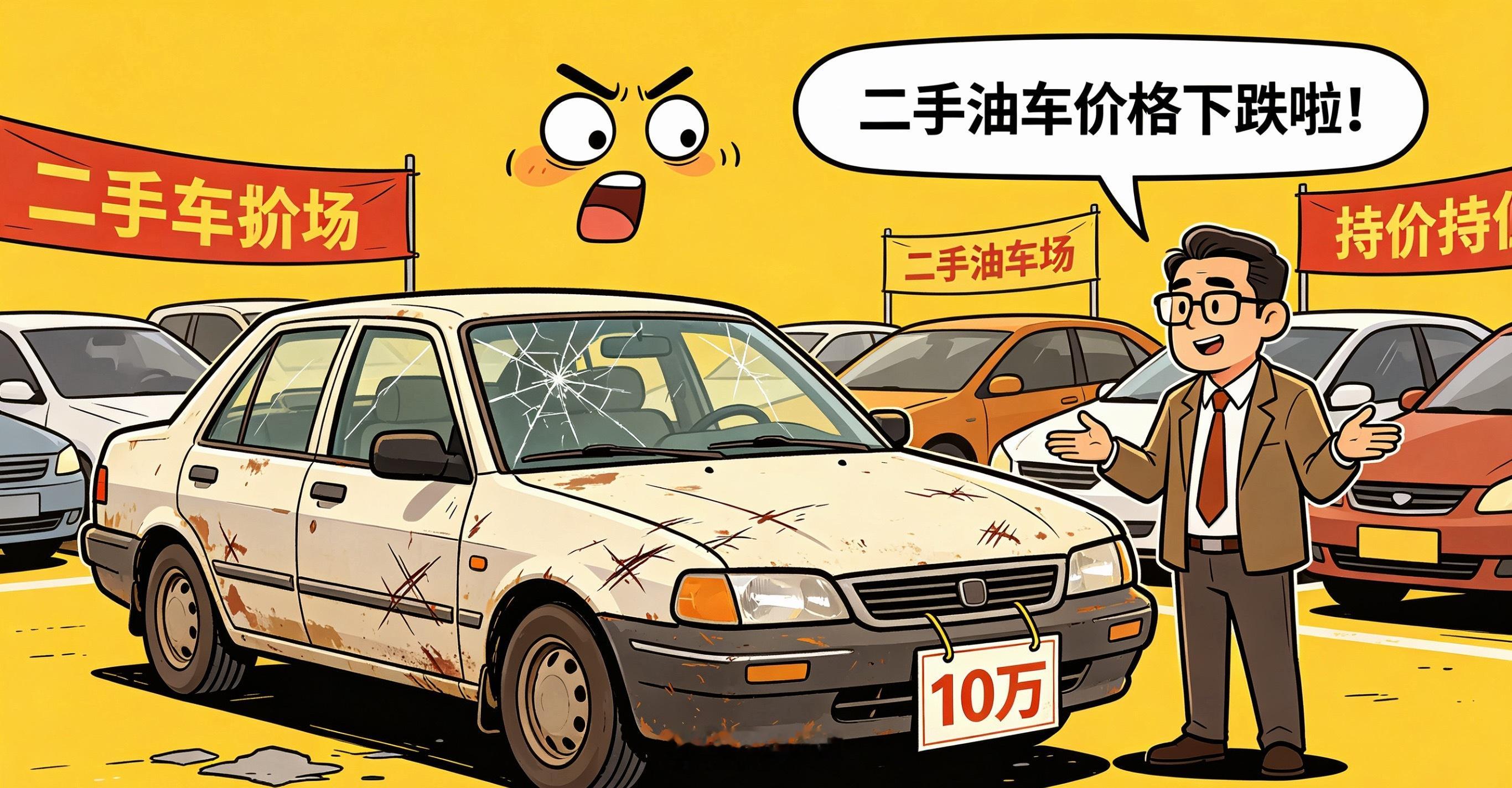 二手油车价格崩盘1. 新车油车大降价，新车比准新二手车便宜2. 电车普及抢客源，