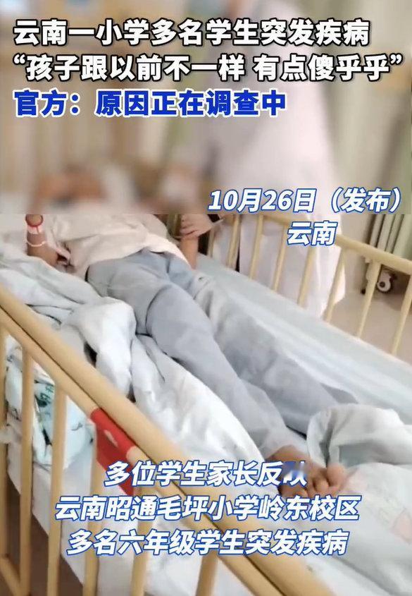 【云南一小学多名学生突发疾病】官方回应多名小学生突发疾病 10月26日（发布），