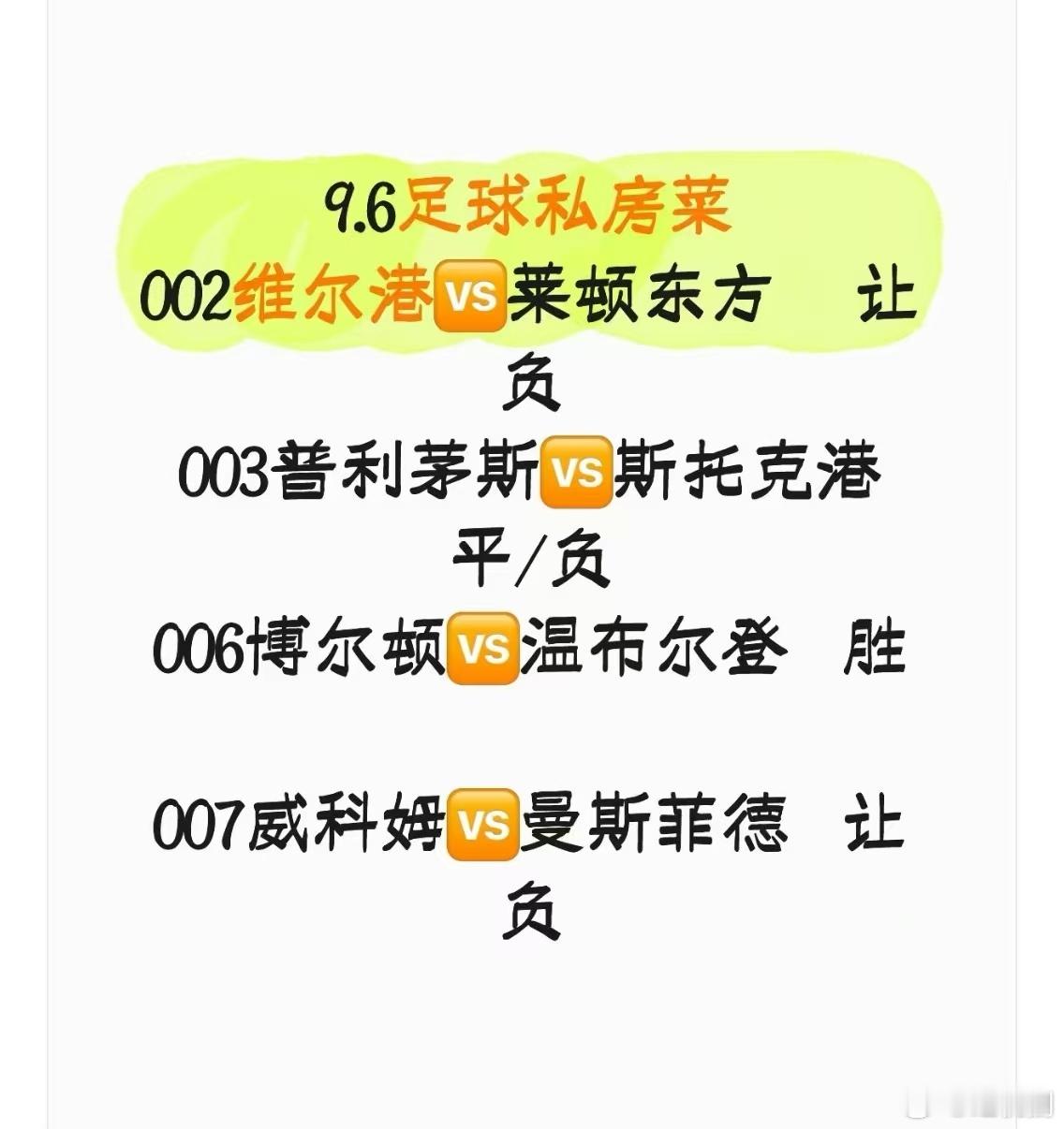 昨日世预赛4√2，今日来看英甲维尔港vs莱顿东方威科姆vs曼斯菲德 ​​​