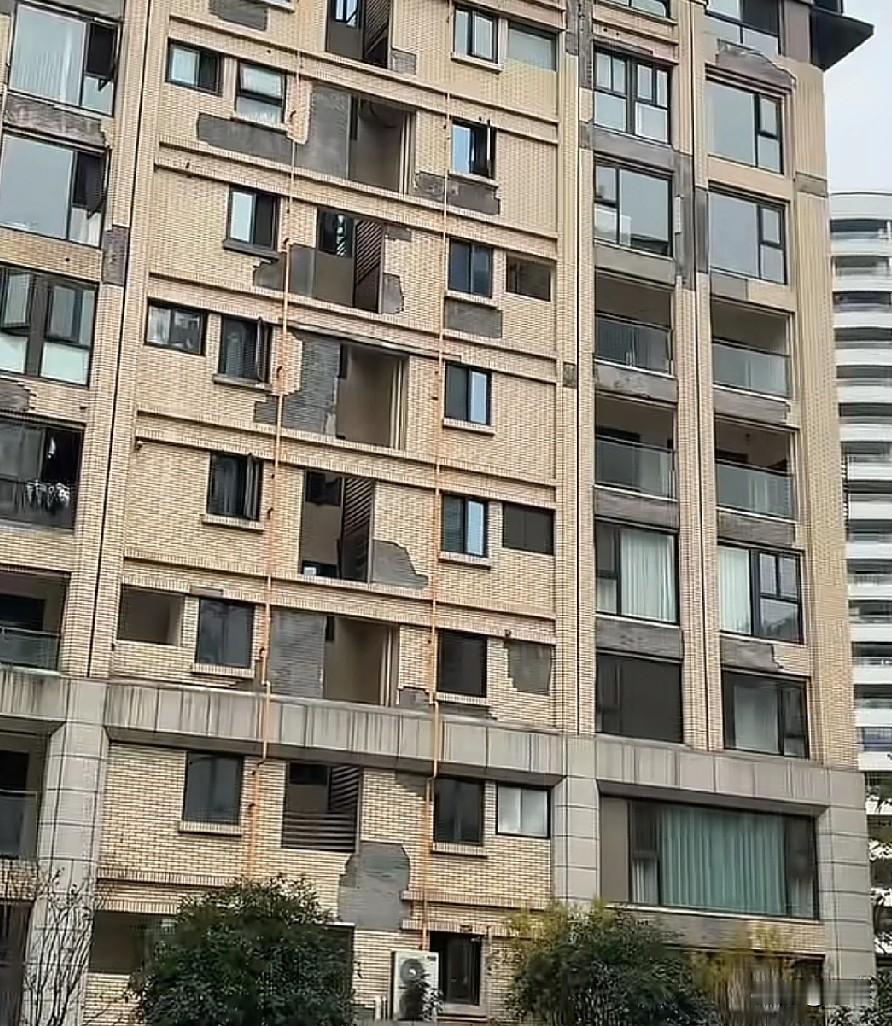 宜宾大地坡的业主们，你们后悔了吗？当年和丽雅齐价的“豪宅”，如今外墙掉得像牛皮癣