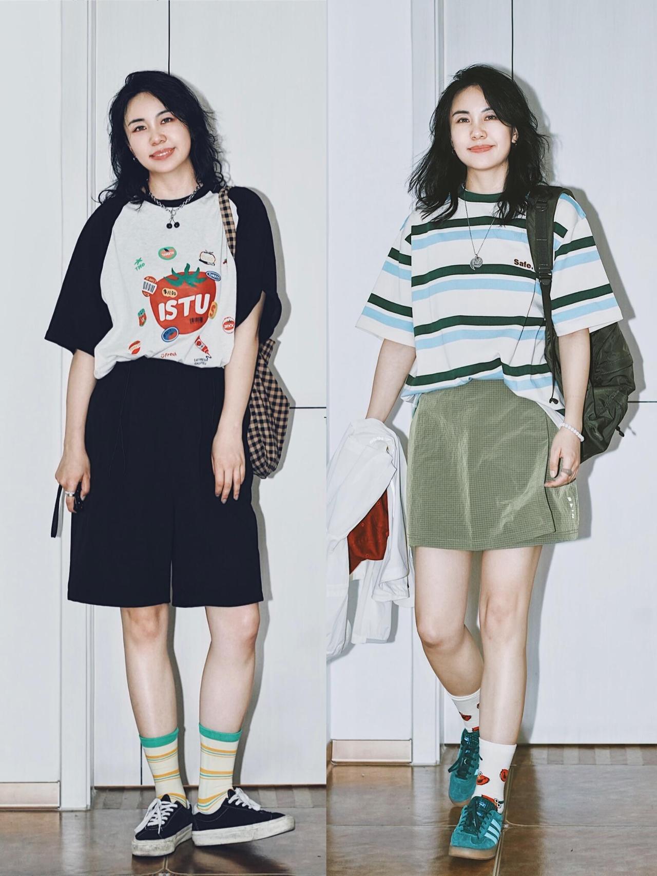 谁说T恤穿不出时尚感？这些全是教科书模板！
非常喜欢这个博主的穿衣风格！她的T恤