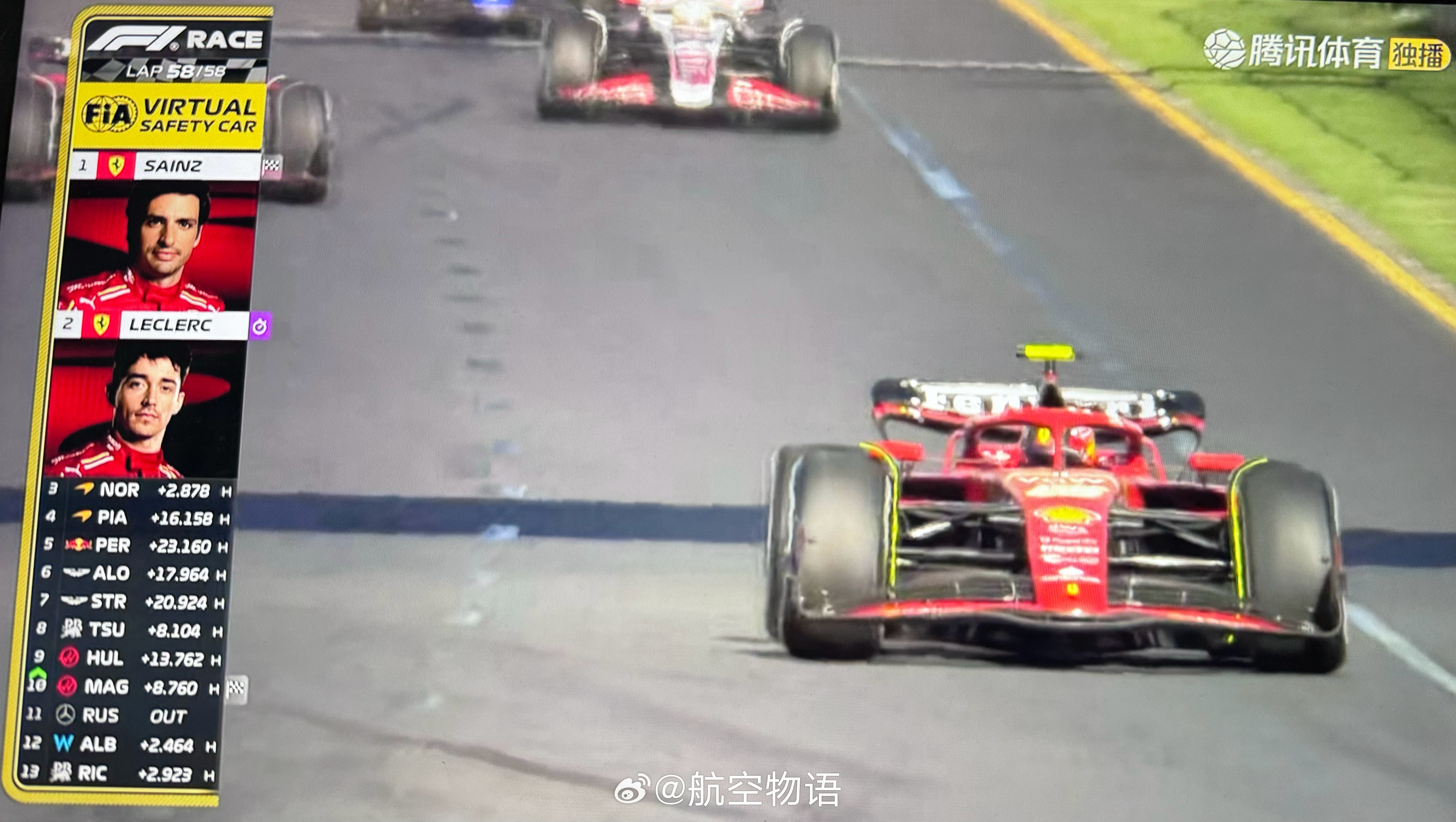 时隔735天，恭喜法拉利再次双车1-2带回！[抱一抱]上次1-2带回也是维斯塔潘