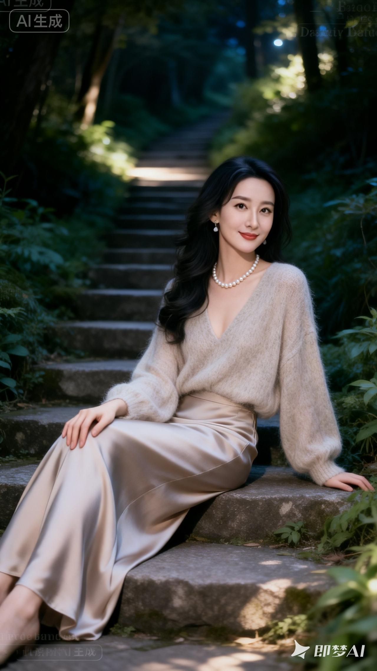 优雅漫步在森林小径，感受自然的宁静与美好。