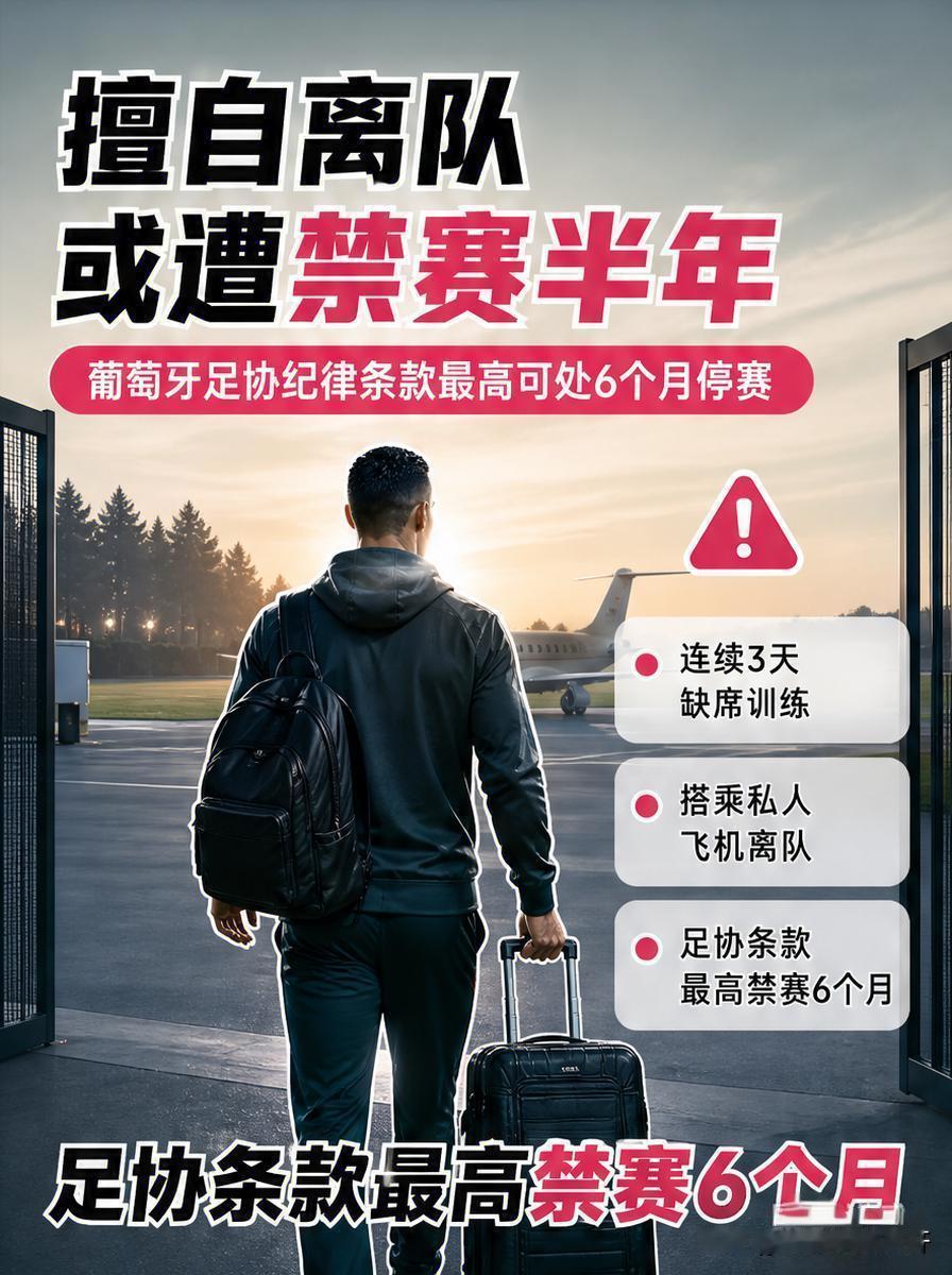C罗这事儿，我觉得已经不只是缺训那么简单了。 
连续三天没参加测练，直接坐私人飞