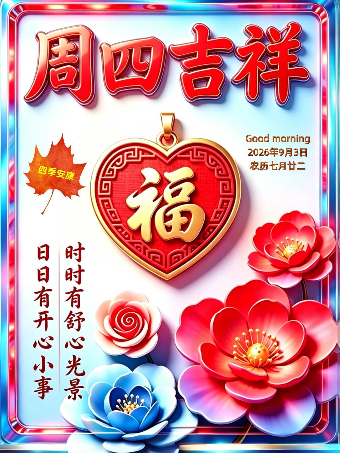 🌸🌿🌺九月到来热气消，四季轮转秋天到，时时刻刻要做好，防寒保暖最重要！九月