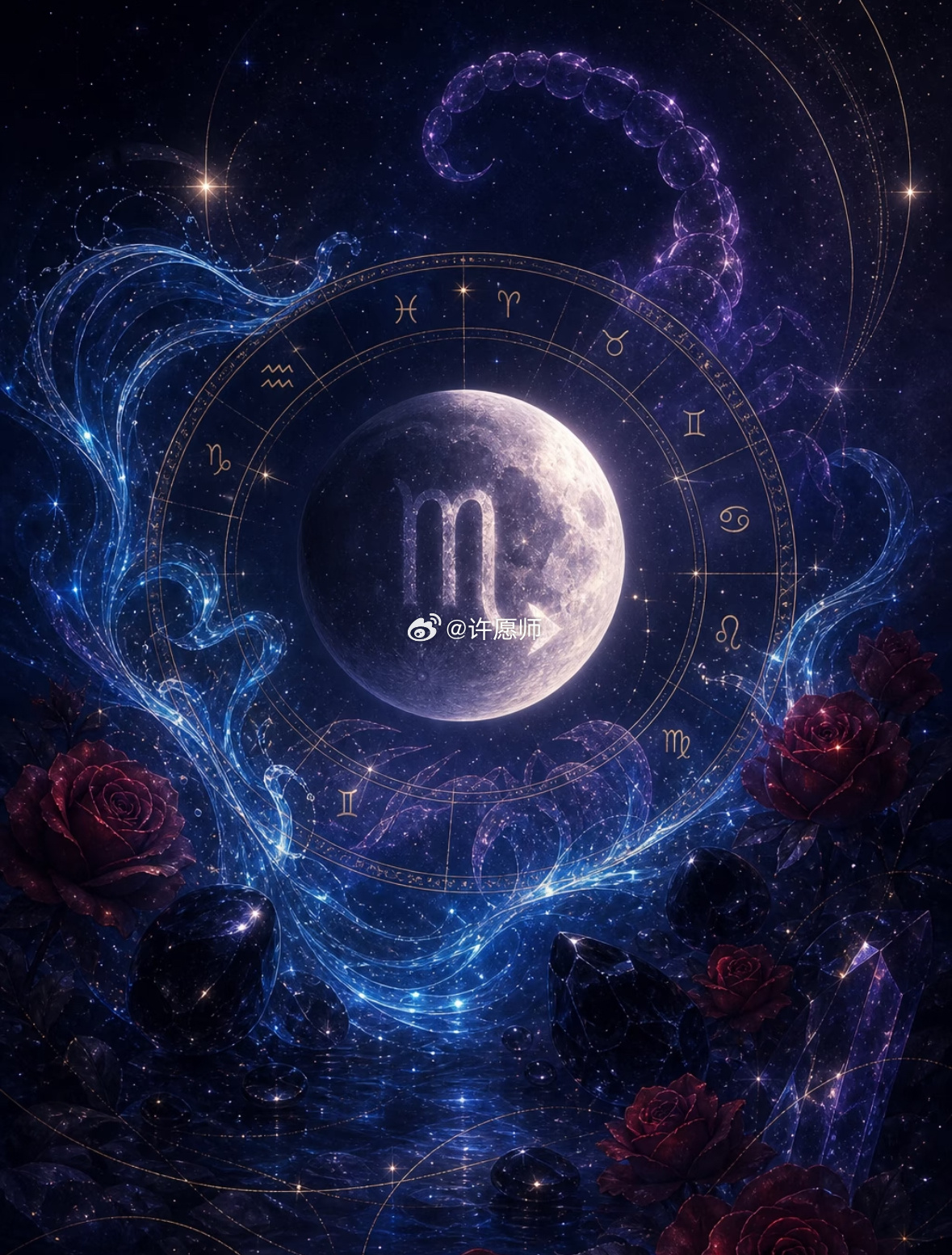 🌙 2026.6.9 ｜ 天蝎座月亮之夜 · 许愿时刻今天的月亮落在天蝎座，特