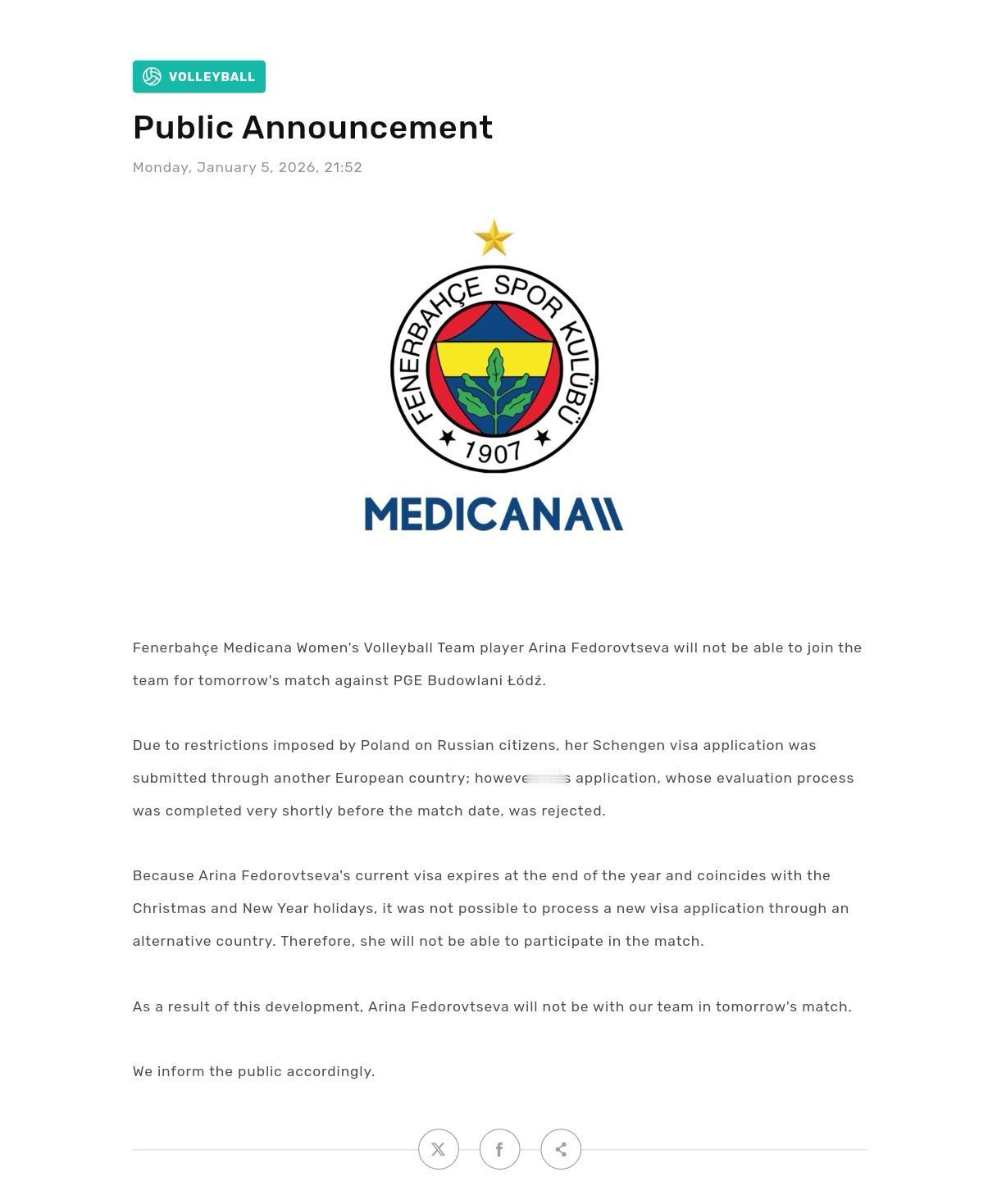 费内巴切就小彩娃赴波参赛一事发表声明

费内巴切俱乐部就欧冠小组赛第三轮客场对阵