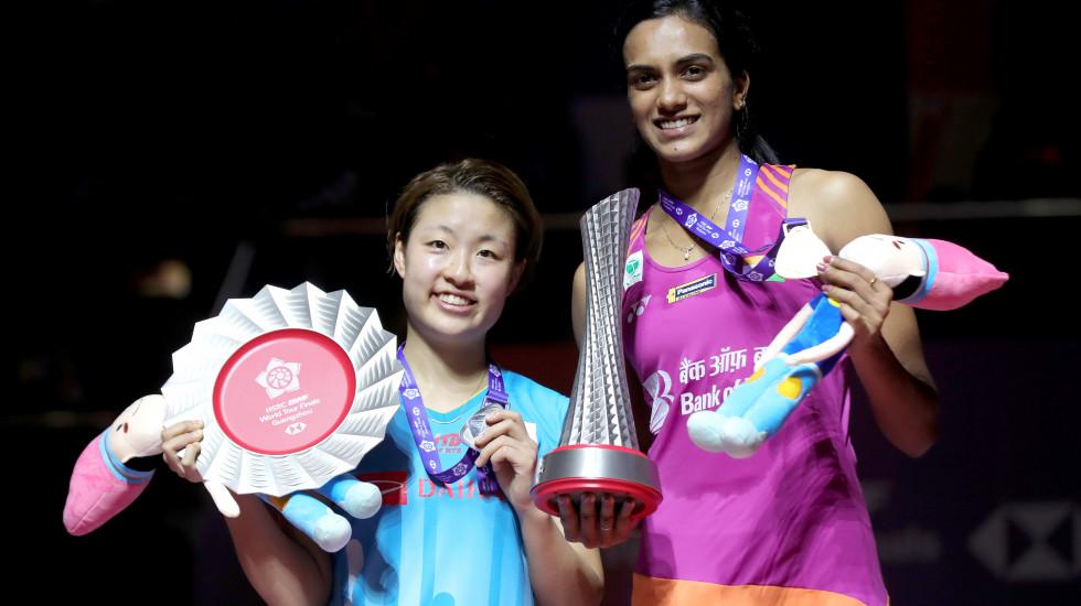 奥原希望法国奥尔良大师赛夺冠后，辛德胡、因达农的煽情互动

辛德胡：哈哈，我们只