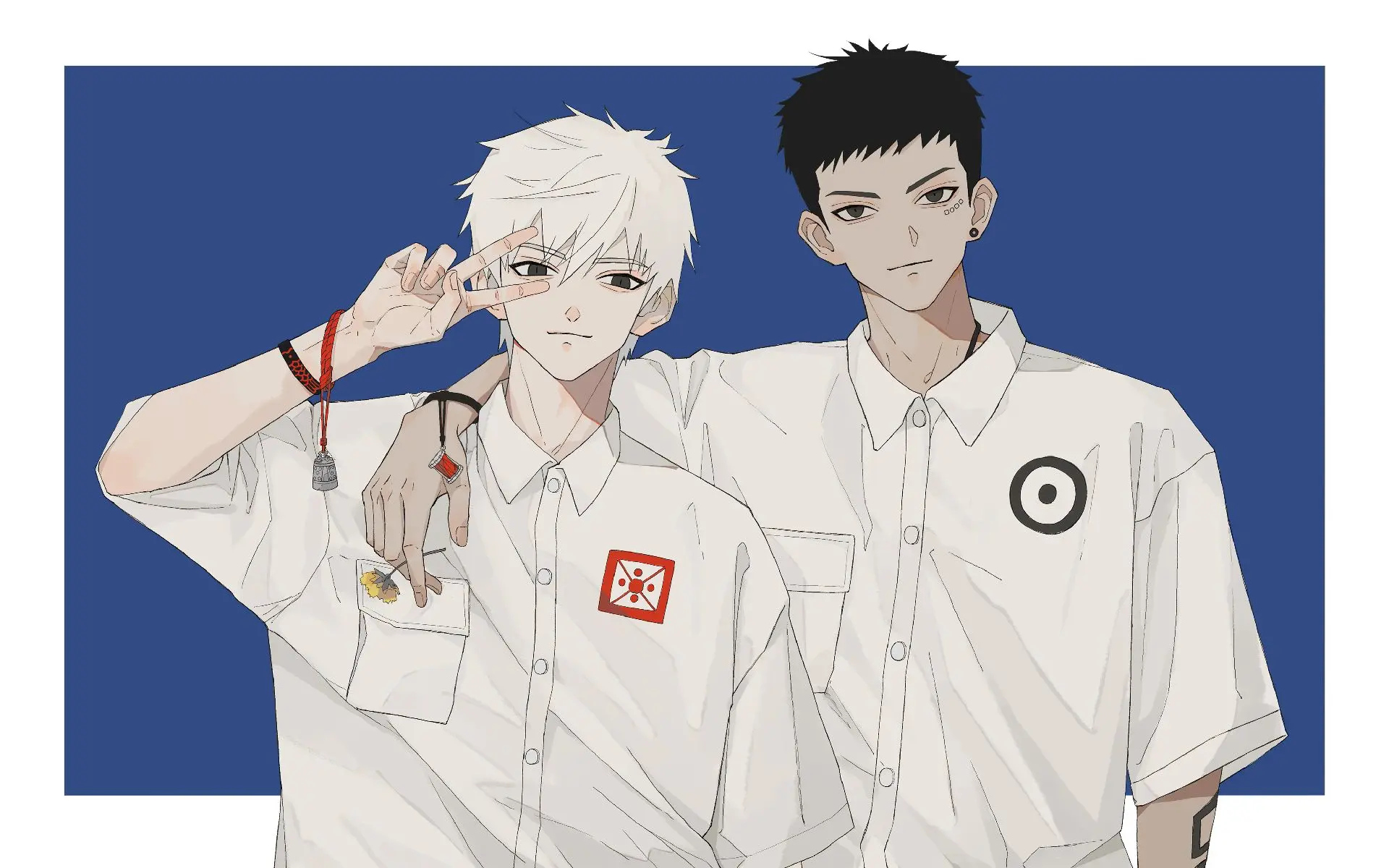 本来画了一个，然后画了两个……我来上色了🌚🌚