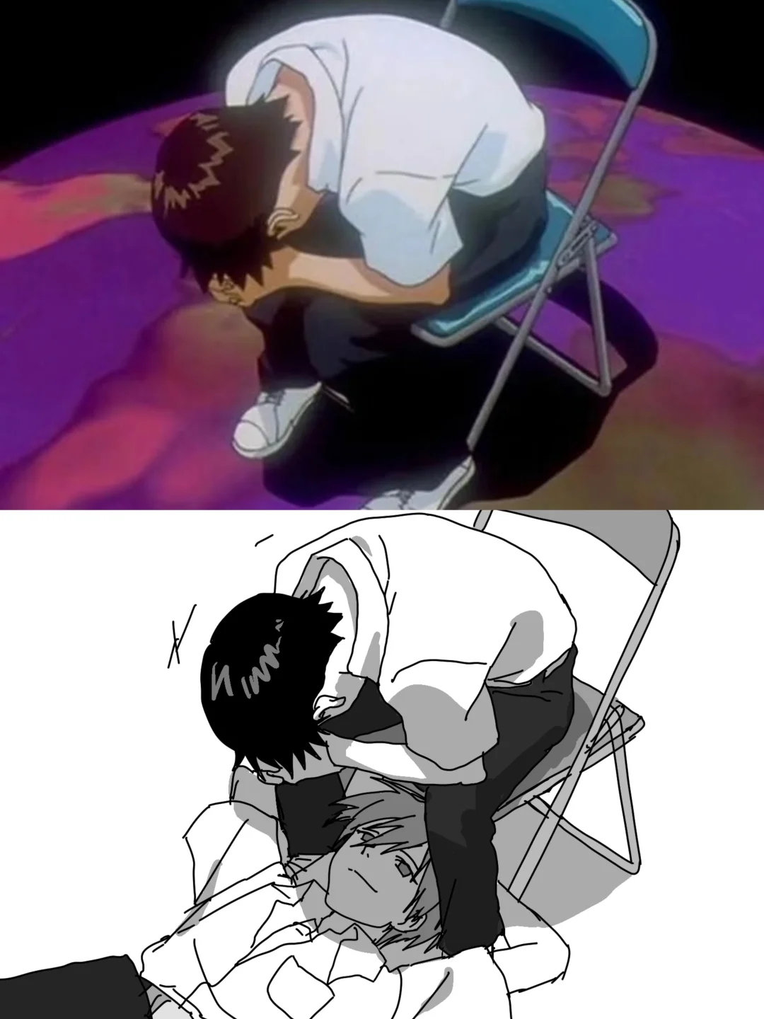 eva 真的会被这图笑死（绘：みた） 