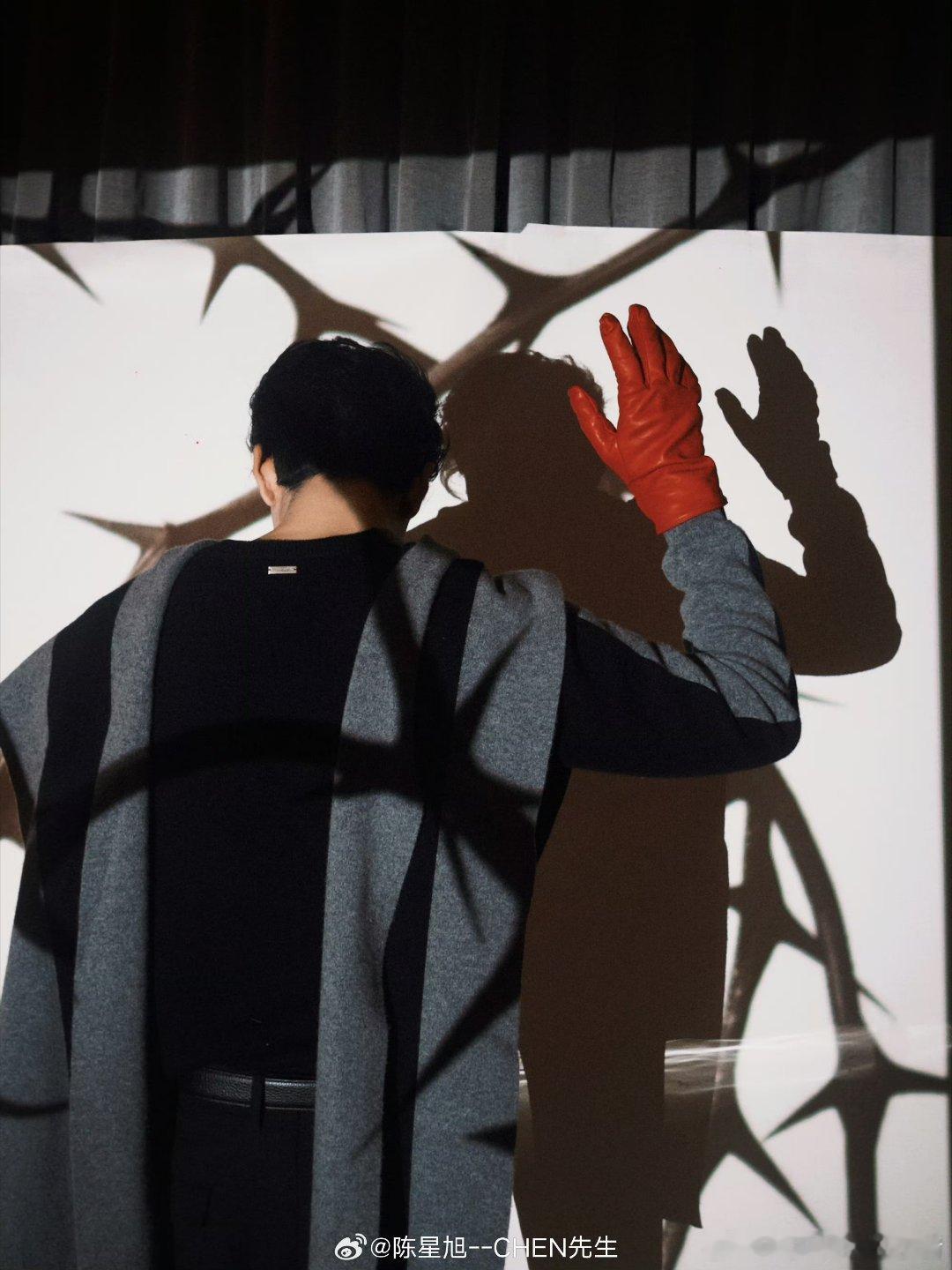 陈星旭 VOGUE 出发造型图，红手套、薄底皮鞋🥵👿 ​​​