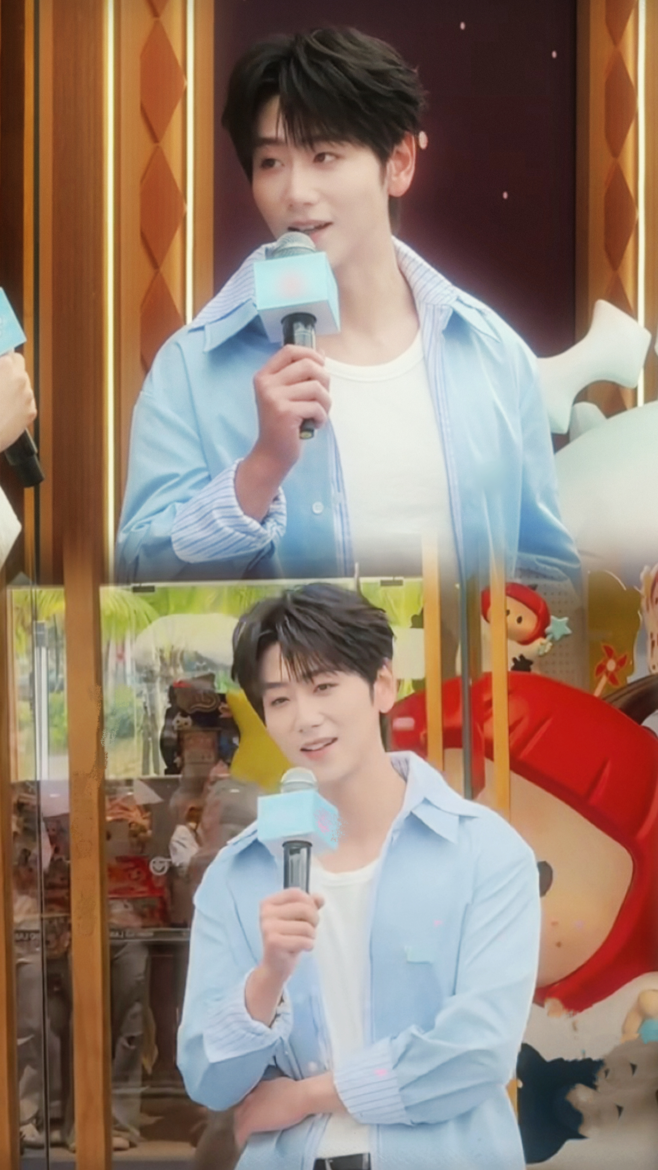 崔雨鑫在三亚续写炽热被崔雨鑫的散装海南话笑晕网友三亚偶遇崔雨鑫，蓝色衬衫清爽吸睛