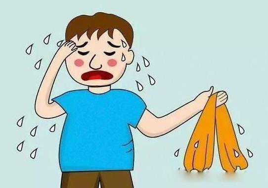 出汗多，汗多出不完？5种常见出汗情况，头汗、腋下出汗、手脚心出汗，对照看看，你是