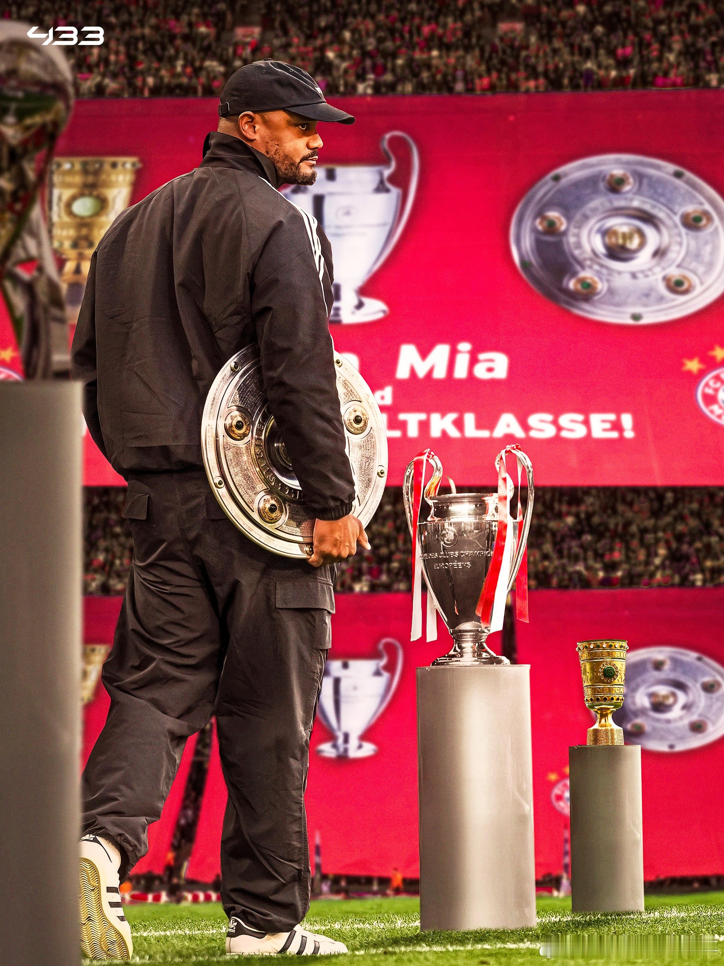 🏆拜仁四冠王加载进度……50%✅ 德国超级杯✅ 德甲⏳ 德国杯（决赛）⏳ 欧冠