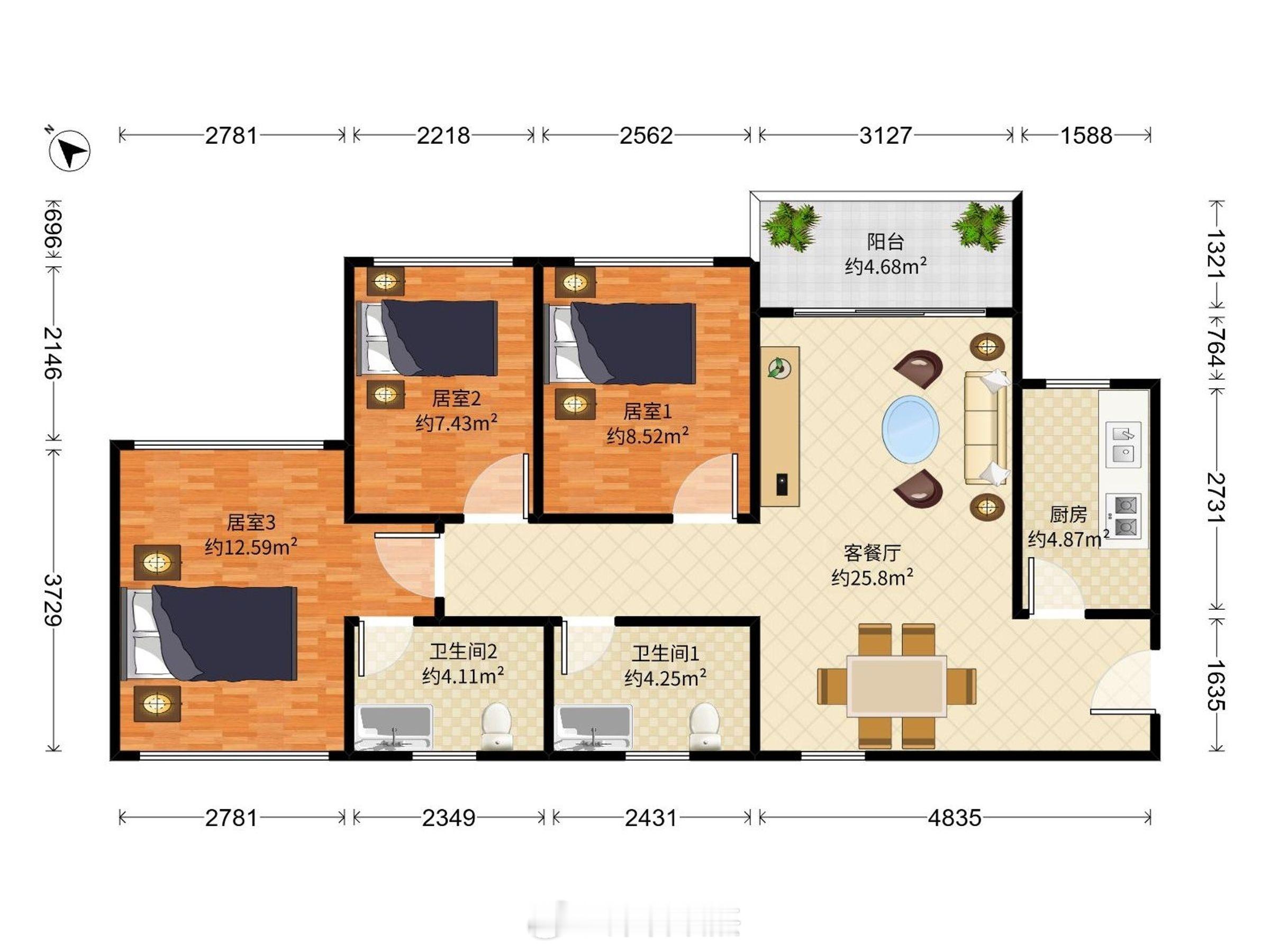 鸿荣源尚云82平的3房，370万成交，包增值税。嗯位置倒是还好，就在龙华壹方天地