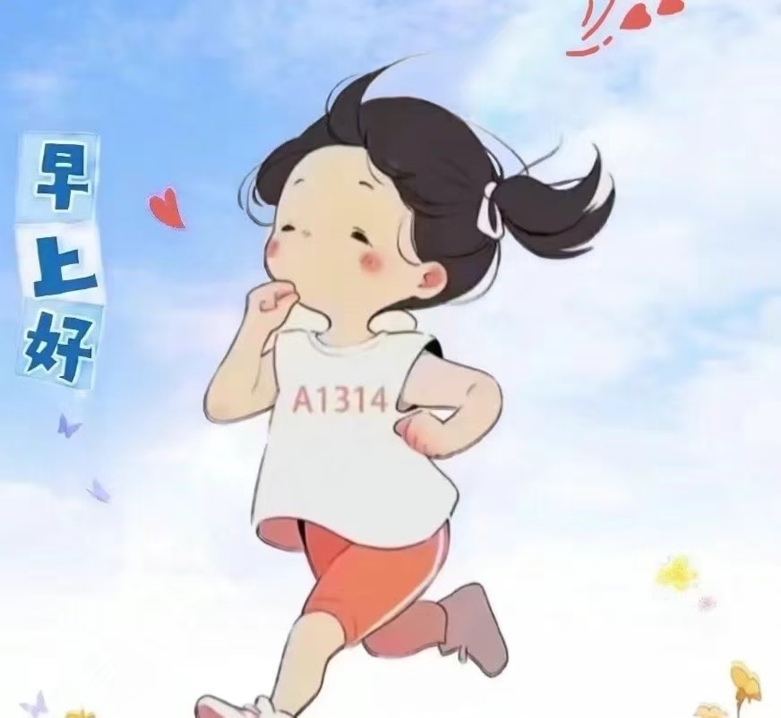 最清晰的脚印，往往在奔跑的路上，放松心态，努力前行！早安朋友们[太阳] ​​​