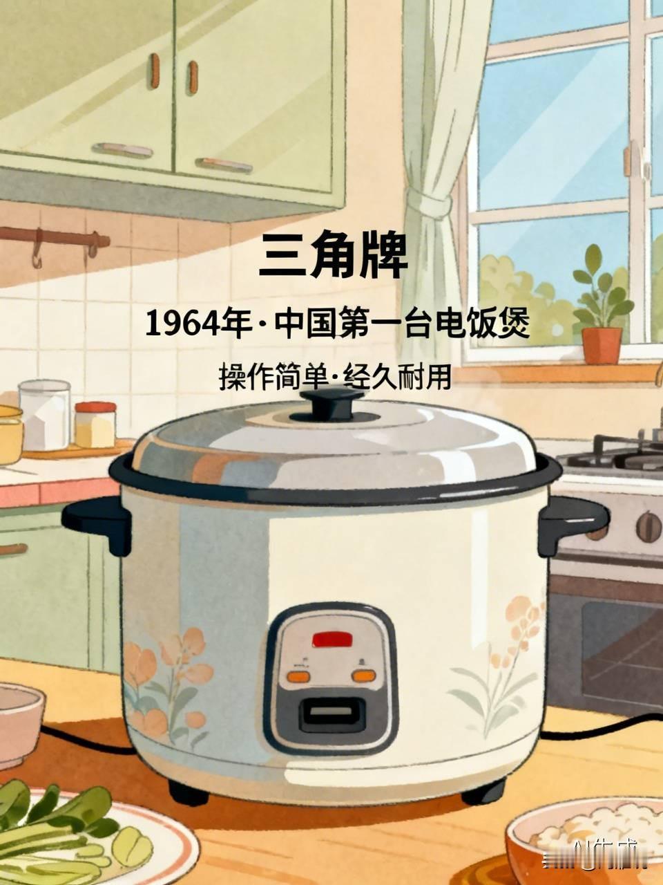 老式电饭锅的品牌很多，我记得三角电饭锅，我家有两个，三角电饭锅也是中国第一台电饭