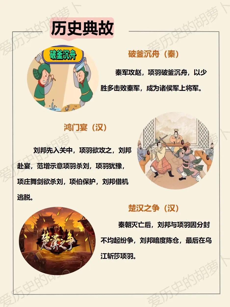 秦汉时期的历史典故。
