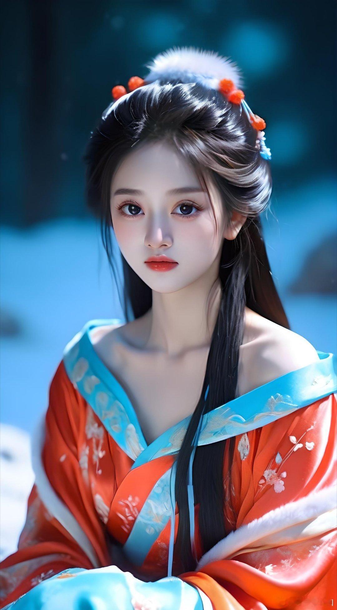 胭脂笑眉不念情，冬梅何必留倩影#小仙女##胭脂雪# ​​​