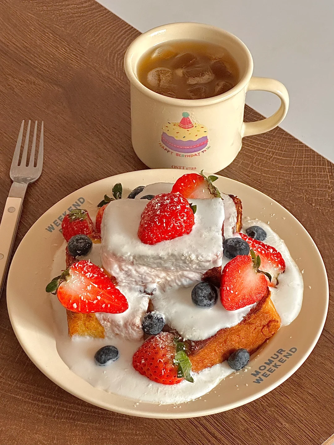 Brunch｜草莓酸奶厚厚法式吐司🍓🍞