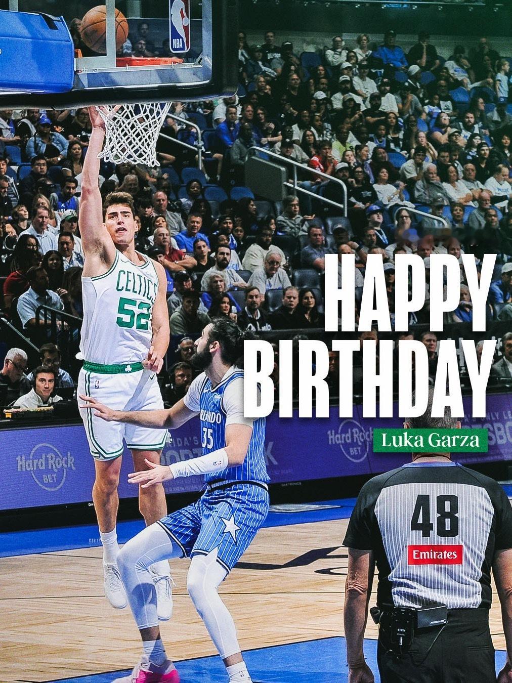 凯尔特人国度 Happy Birthday To Luka Garza 🎉 ☘