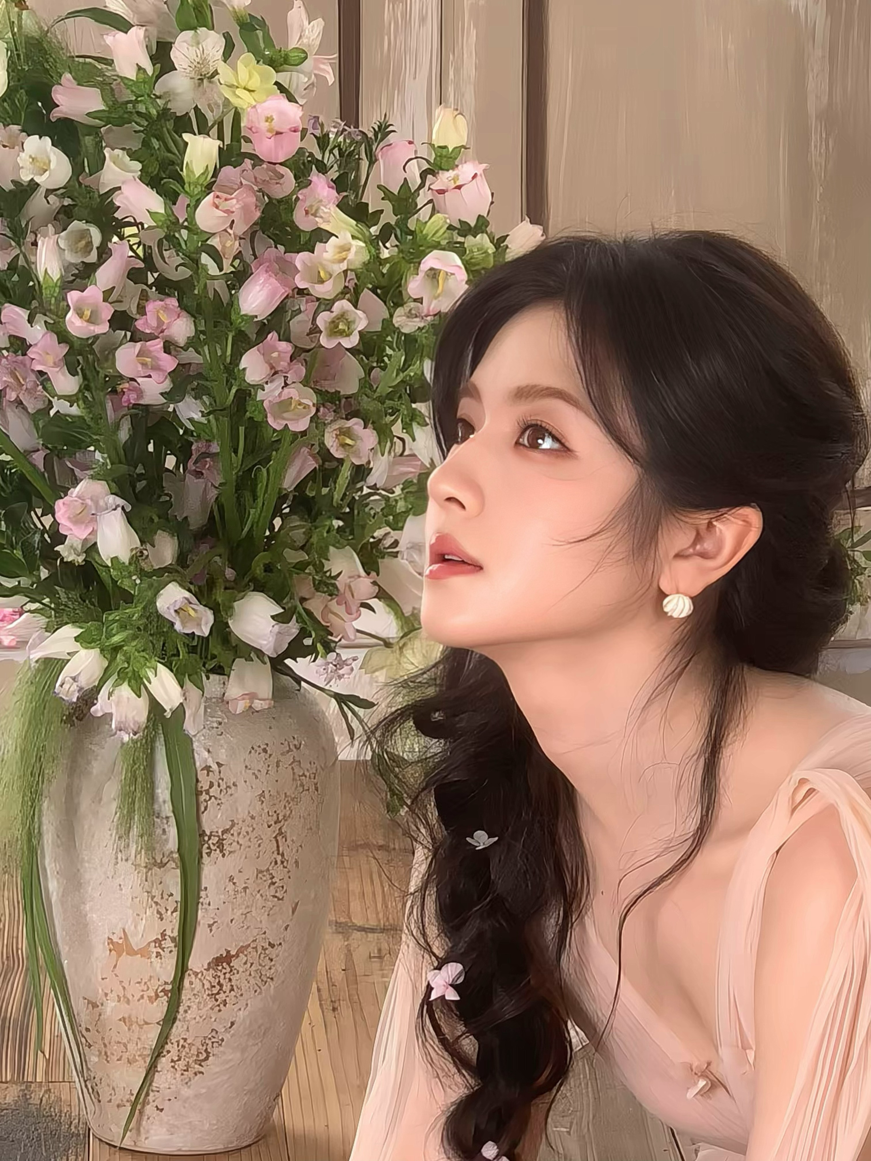 给兰迪画的浪漫感鲜花妆容 李兰迪大师出妆夏一秒上妆