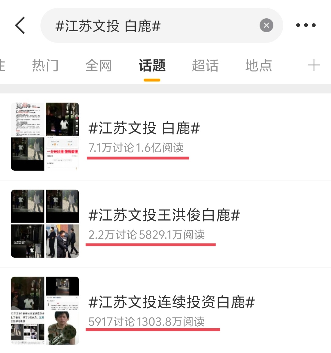 江苏文投 白鹿阅读过亿，讨论过万，没上热搜榜？这个瓜有点炸裂，建议官方严查，还白