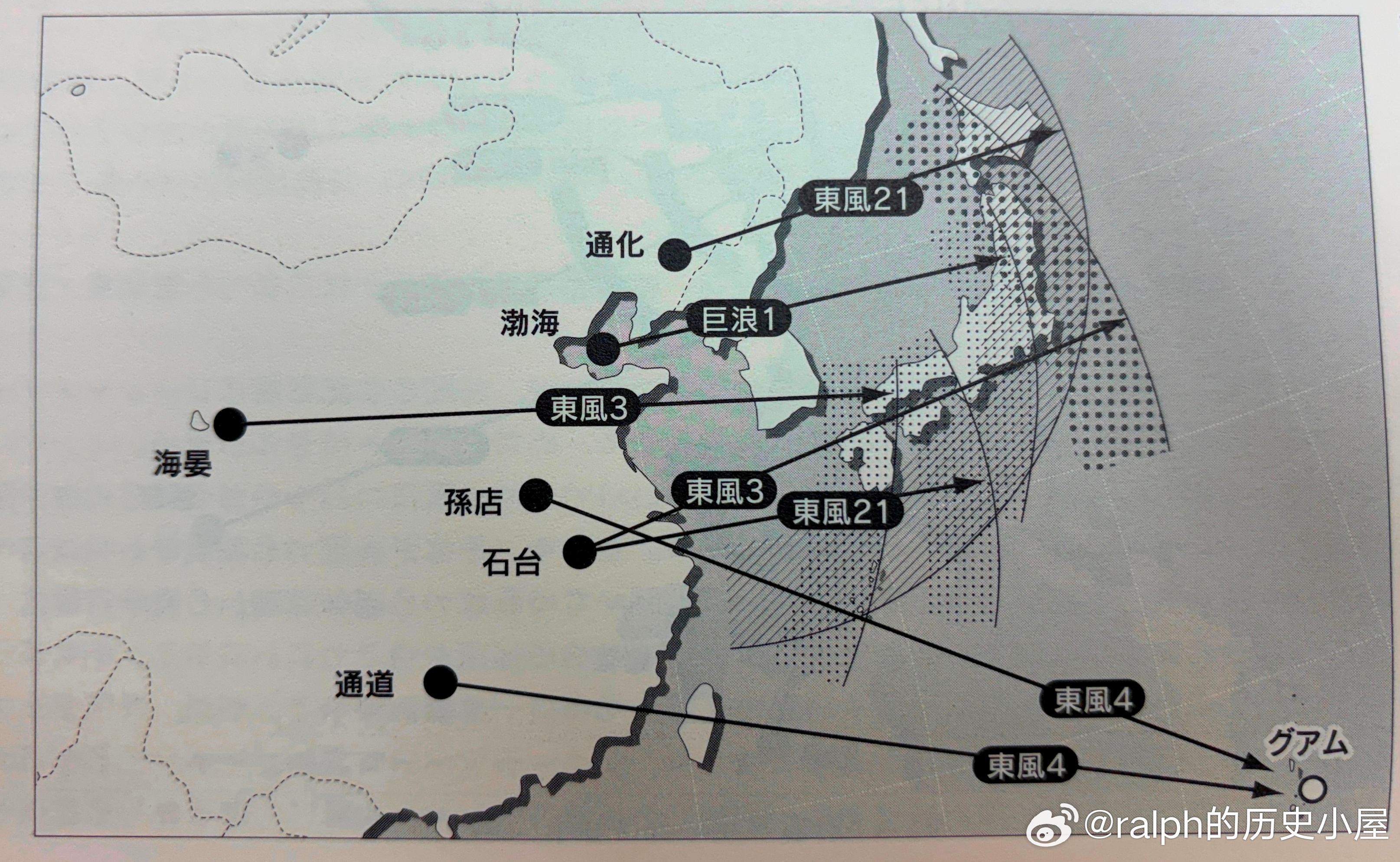 日本1999.9.30出版《中国の核戦争計画》一书插图军事历史全触达