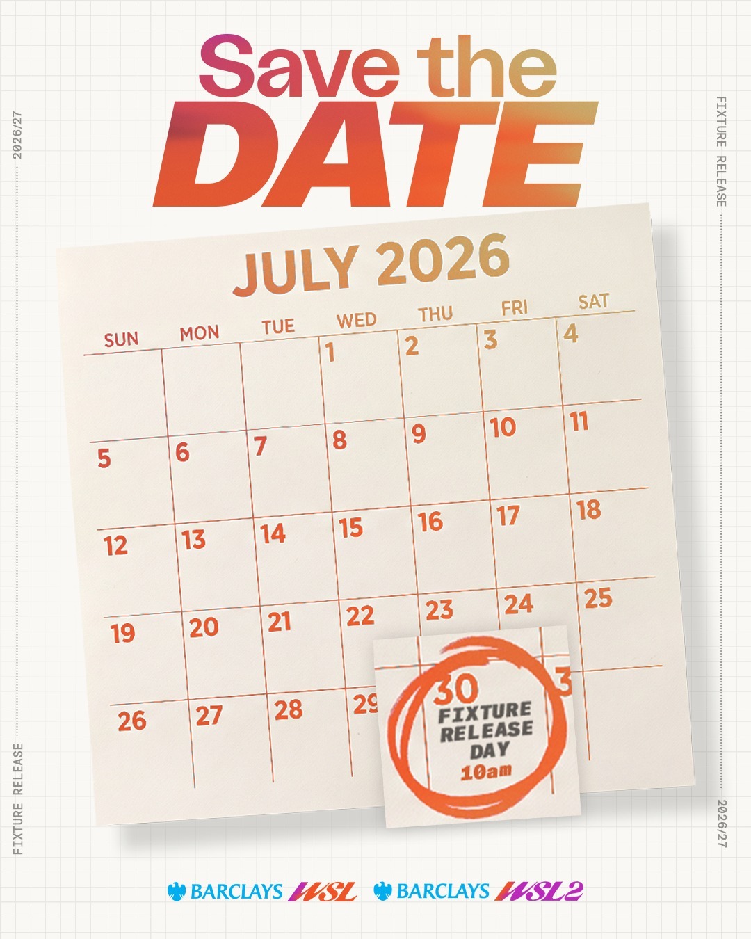🚨⏰2026/27赛季英格兰女子超级联赛和女子超级联赛2（英冠）赛程将于北京时