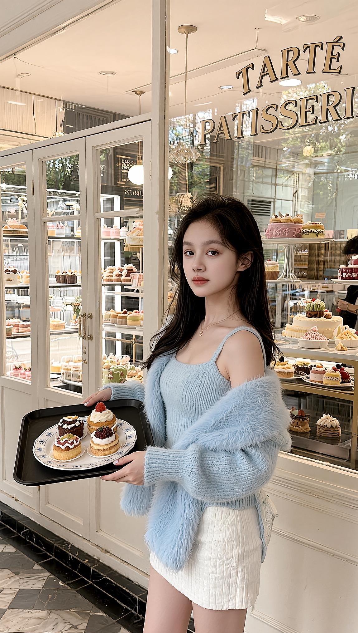 抖音ai创作 日常分享 小姐姐穿搭毛衣