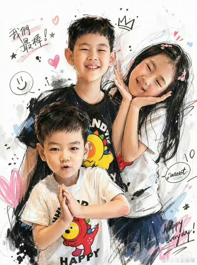 娱乐陈妍希六一晒孩子照片其眉眼和鼻梁酷似父亲陈晓，英气十足，而笑容和脸型则遗传了