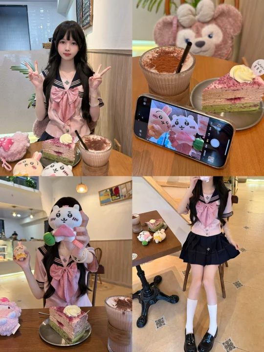 🍧✧⁺. 🍰 ⁺ ♡₊⋆存些甜品店拍照姿势 ˶